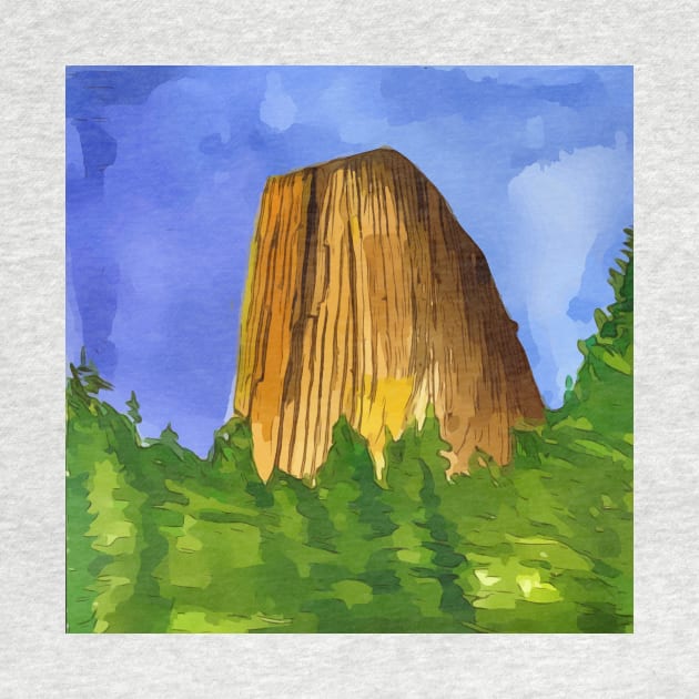 Devils Tower in Wyoming by WelshDesigns